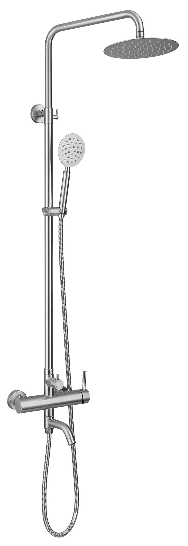 MINIMAL vanový sloup s pákovou baterií a napouštěním, nerez MI140