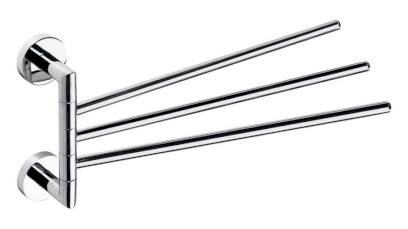 X-ROUND trojitý držák ručníků otočný 380mm, chrom XR407