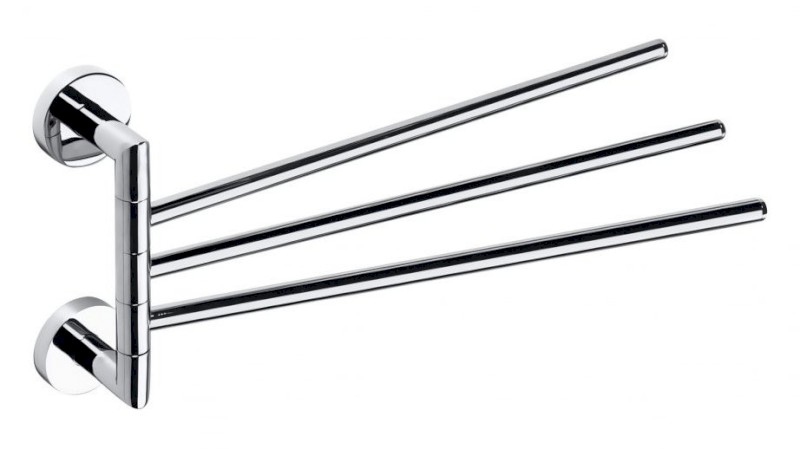 X-ROUND trojitý držák ručníků otočný 380mm, chrom XR407