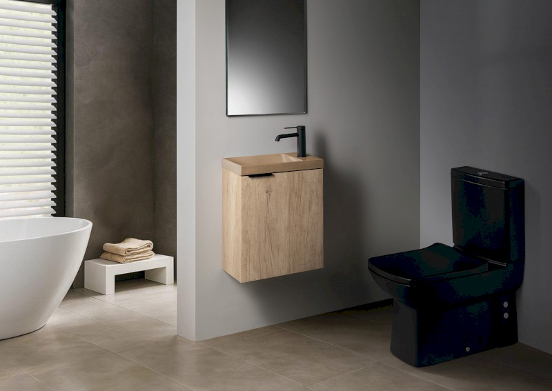 AGOS betonové umývátko 40x22cm, levé/pravé, písková pololesk AS40014