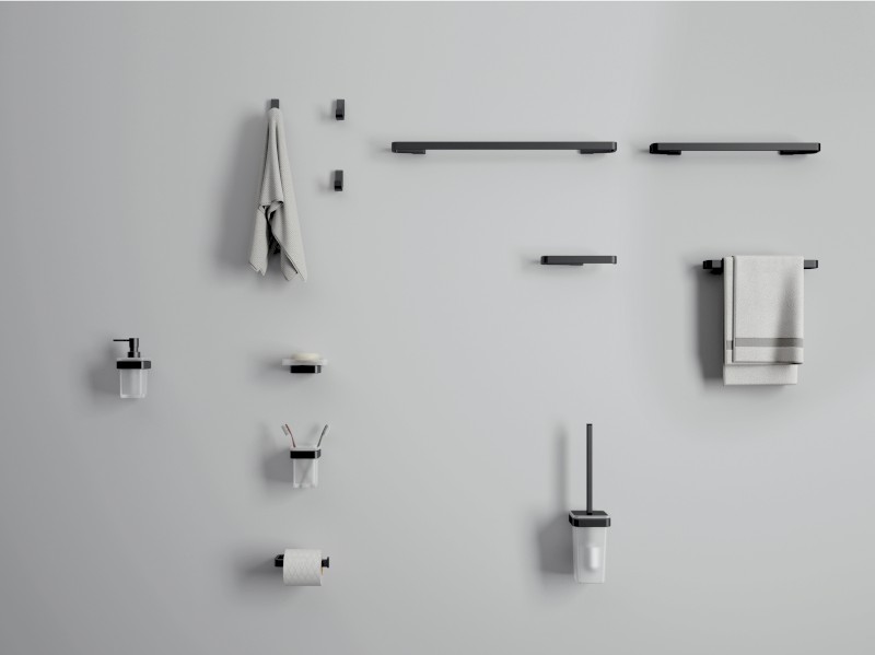 SAMOA držák ručníků 300mm, černá mat A8213014