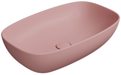 NUBES keramické umyvadlo na desku 60x38cm, blush mat 978324