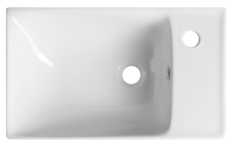 NUALI keramické umývátko 50x30cm, baterie vpravo, bílá TU0129