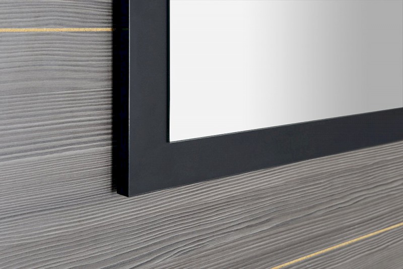 TREOS zrcadlo v rámu 110x50cm, černá mat TS100-3535