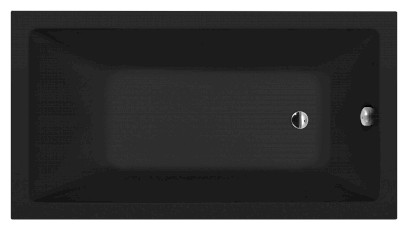 NOEMI obdélníková vana 160x80x39cm, černá mat 71722.21
