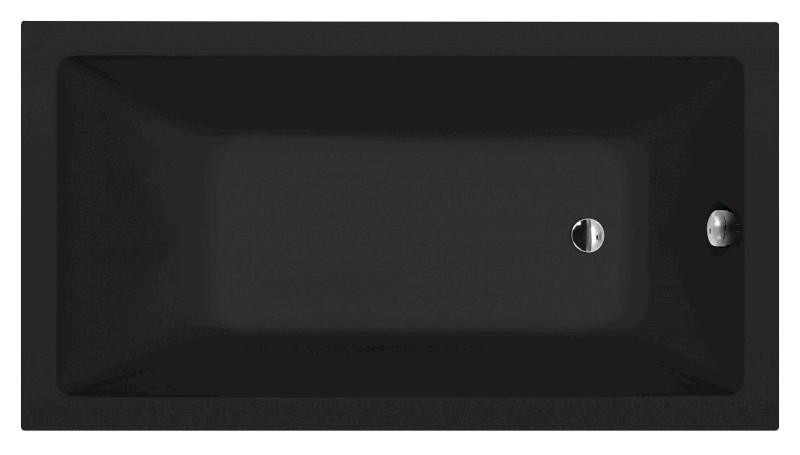 NOEMI obdélníková vana 160x80x39cm, černá mat 71722.21