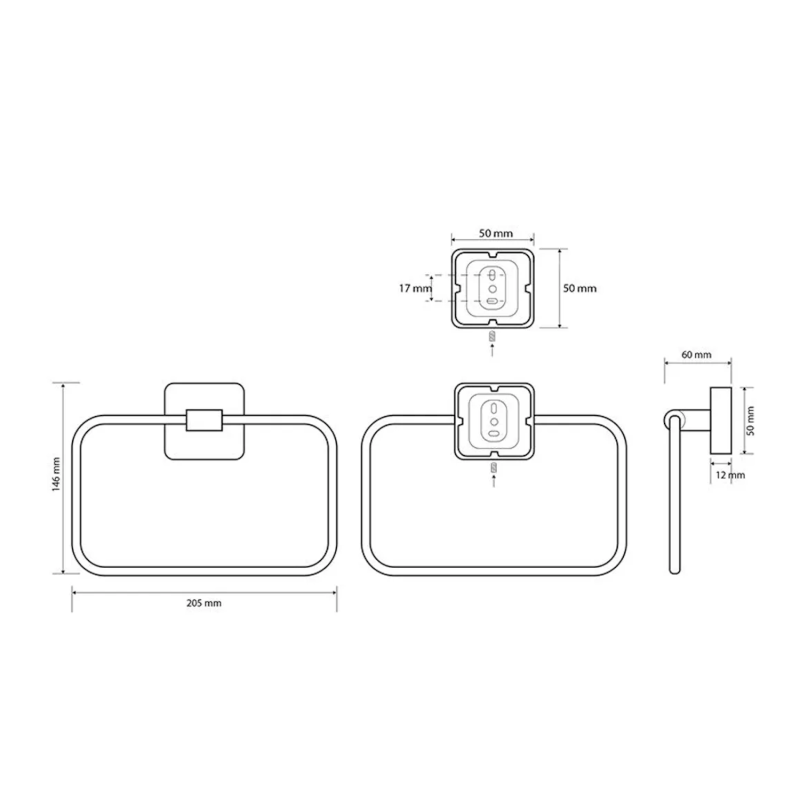 INSIA držák ručníků, chrom IS006