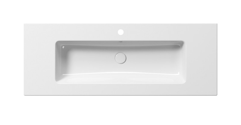 PURA keramické umyvadlo Slim 122x46cm, bílá ExtraGlaze 8887111