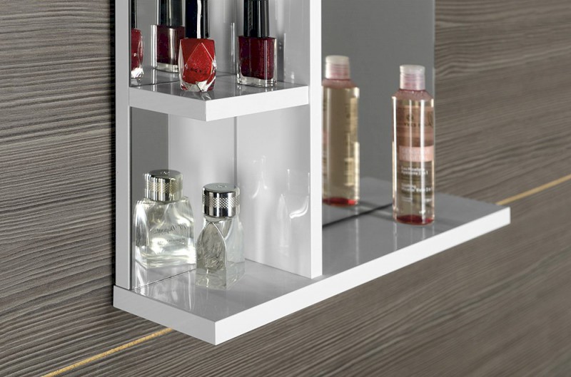 KORIN zrcadlo s LED osvětlením a policemi 80x70x12cm KO350