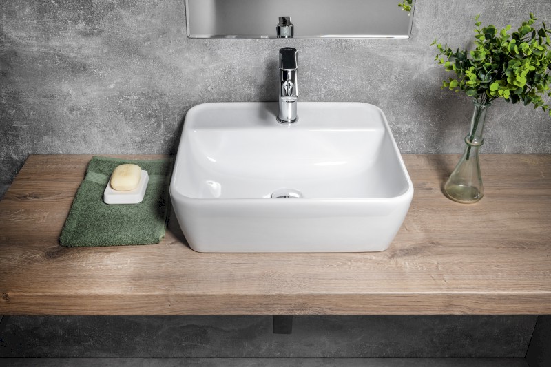 TUJE keramické umyvadlo 46x42cm, bílá TU0217