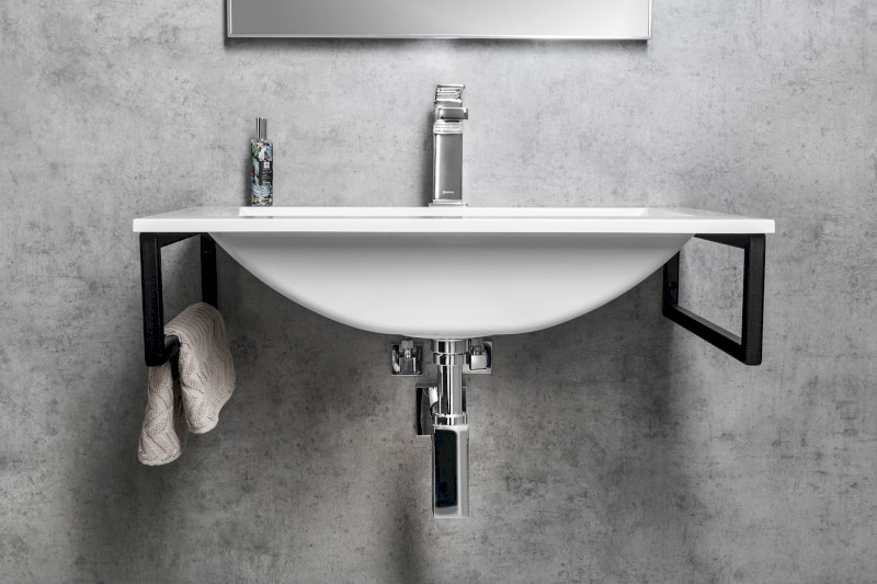 YUKON umyvadlo, litý mramor, 80x45cm, bílá YU080