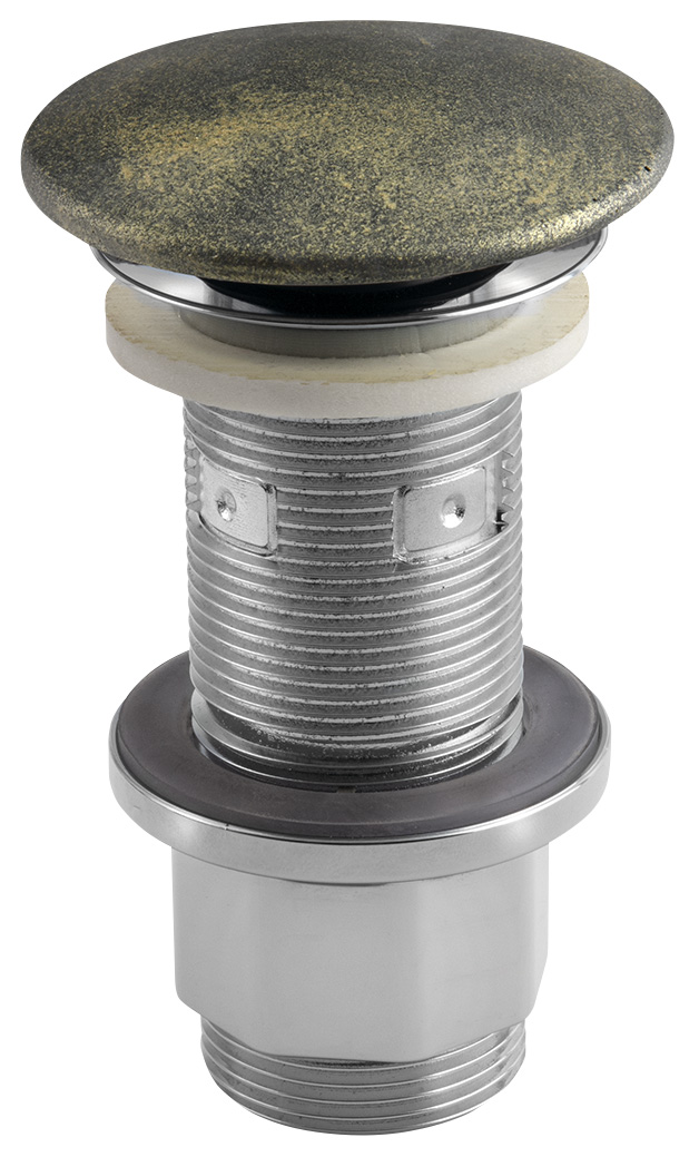 Umyvadlová výpust 5/4“, click-clack, betonová zátka, 10-80mm, zlato mat FG918
