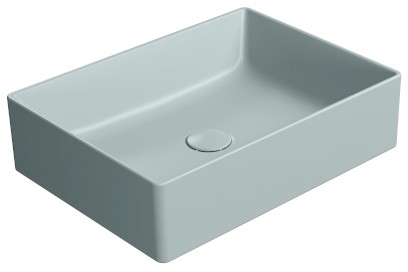 KUBE X keramické umyvadlo na desku, 50x37cm, ghiaccio mat 942915