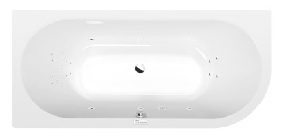 VIVA L hydromasážní vana, 185x80x47cm, Highline Hydro, chrom 72099.5010