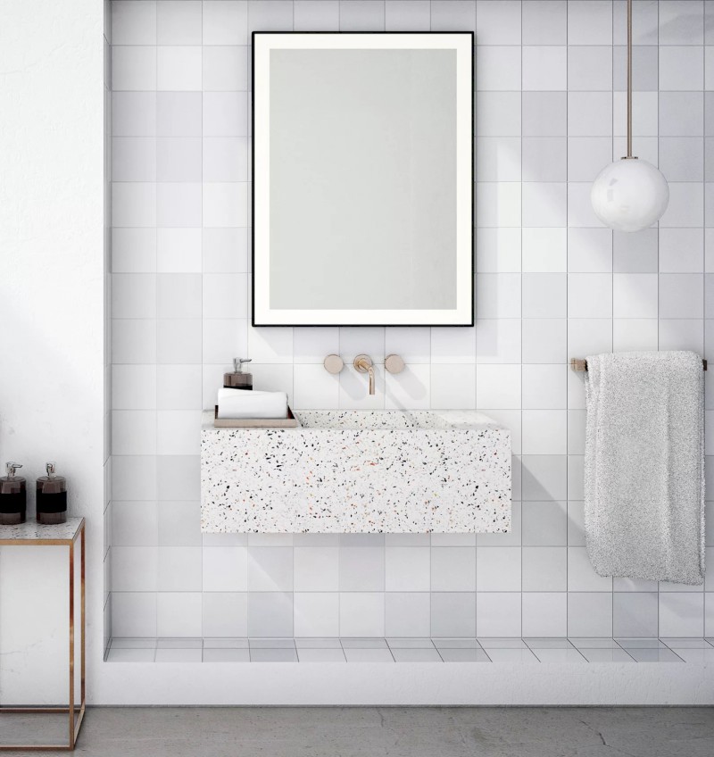 GANO zrcadlo s LED osvětlením 60x80cm, černá LG260