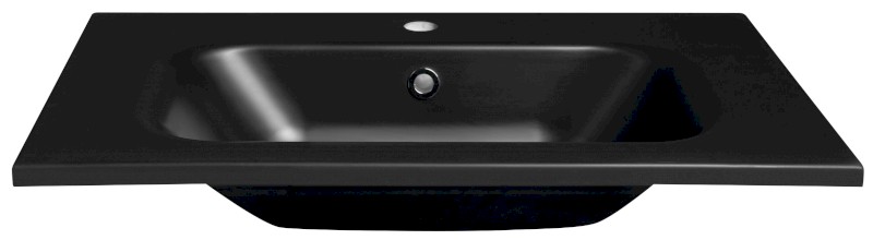 SIDRA umyvadlo, litý mramor, 71x46cm, černá mat SD071B
