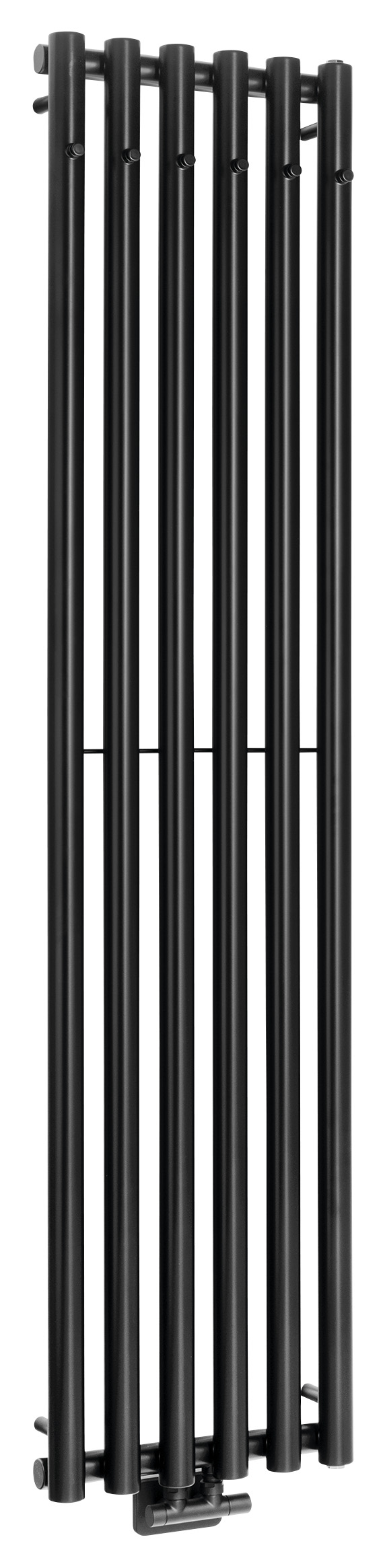 PILON otopné těleso 418x1800mm, se šesti háčky pro ručník, černá mat IZ132T