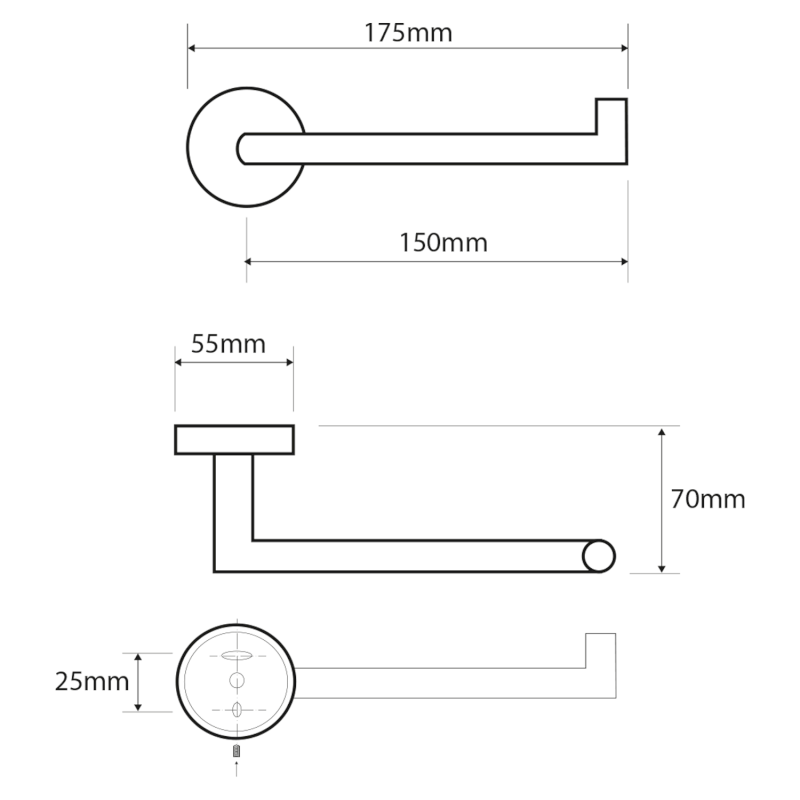 X-STEEL držák toaletního papíru, nerez mat XS700