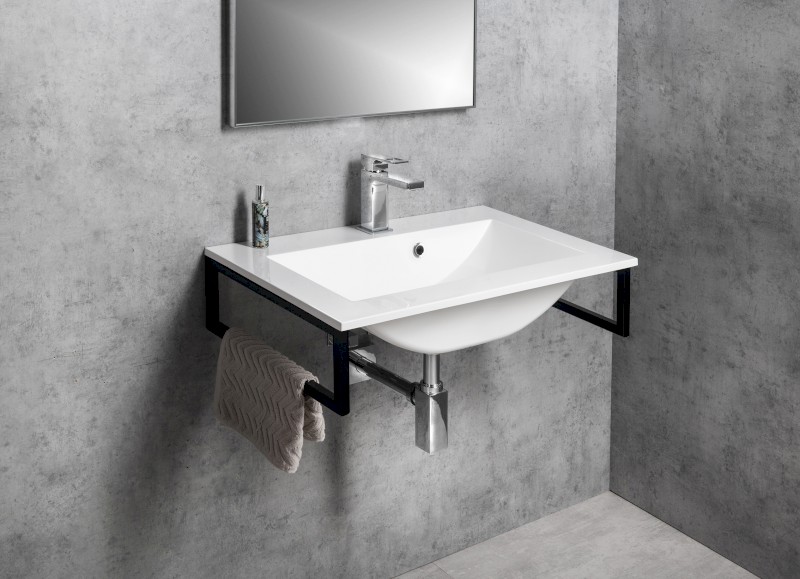 YUKON umyvadlo, litý mramor, 80x45cm, bílá YU080