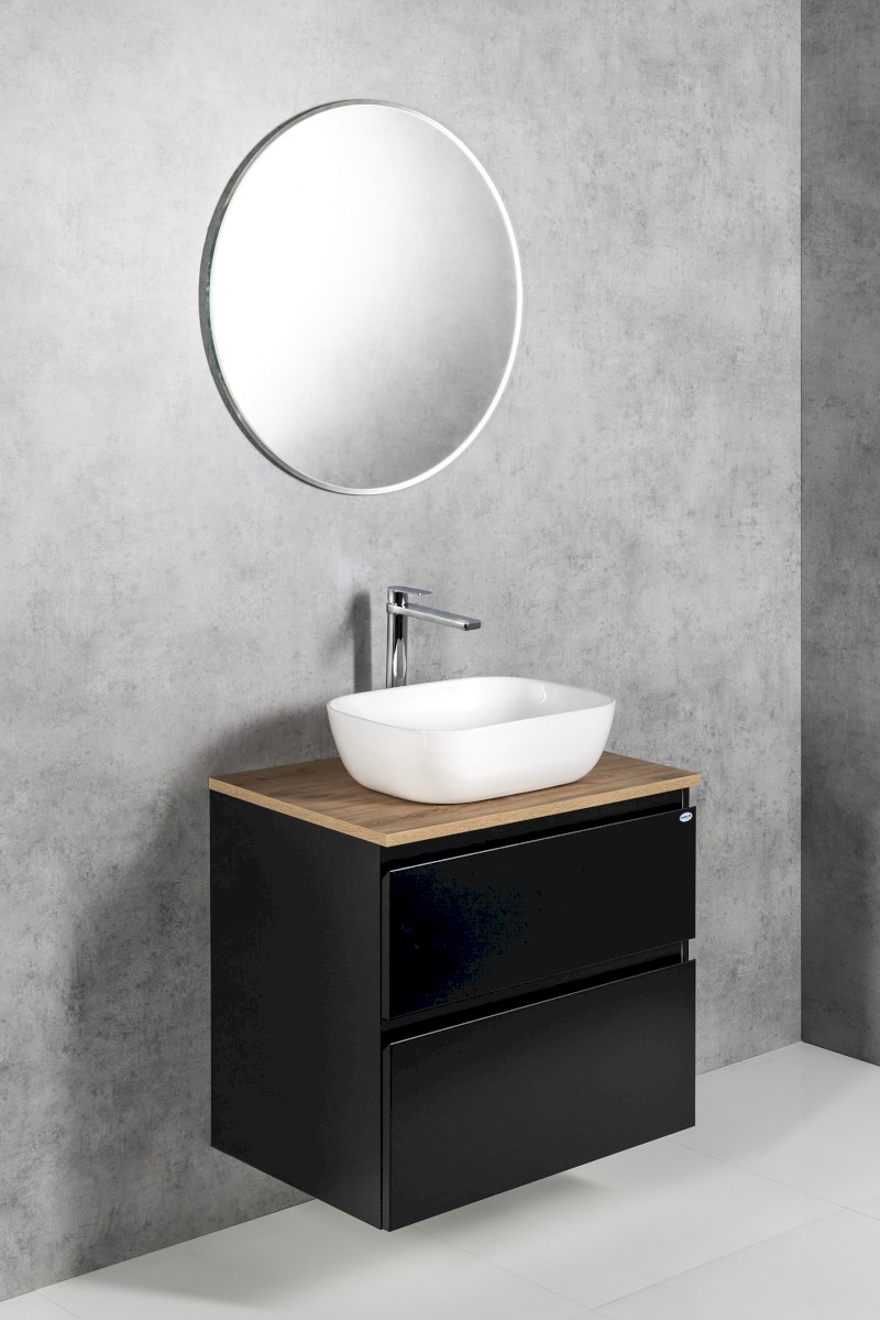 ALTAIR umyvadlová skříňka 86,5x60x45cm, černá mat AI690