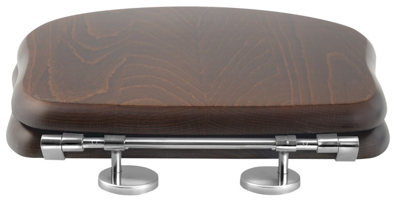 RETRO WC sedátko Soft Close, ořech/chrom 108840