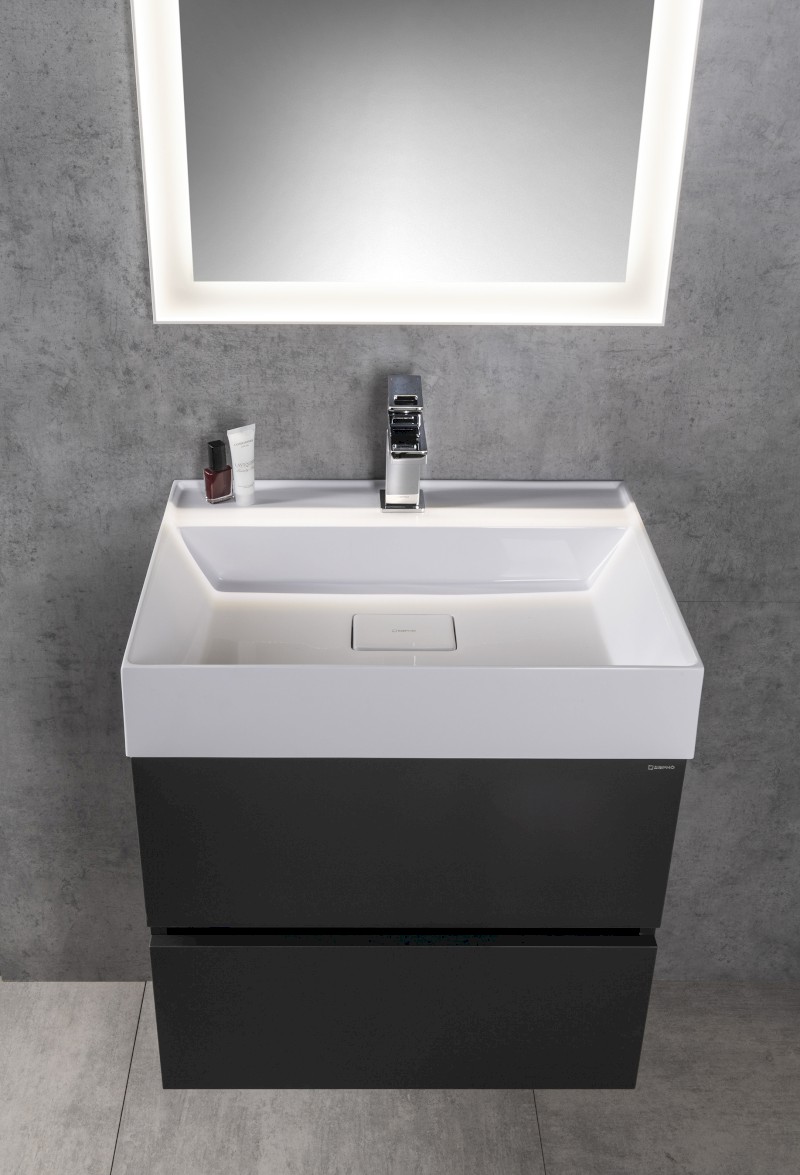 GODIVA umyvadlo, litý mramor, 58x44cm, bílá GU058