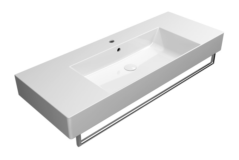 KUBE X keramické umyvadlo 120x47cm, s odkládacími plochami, bílá ExtraGlaze 9452111