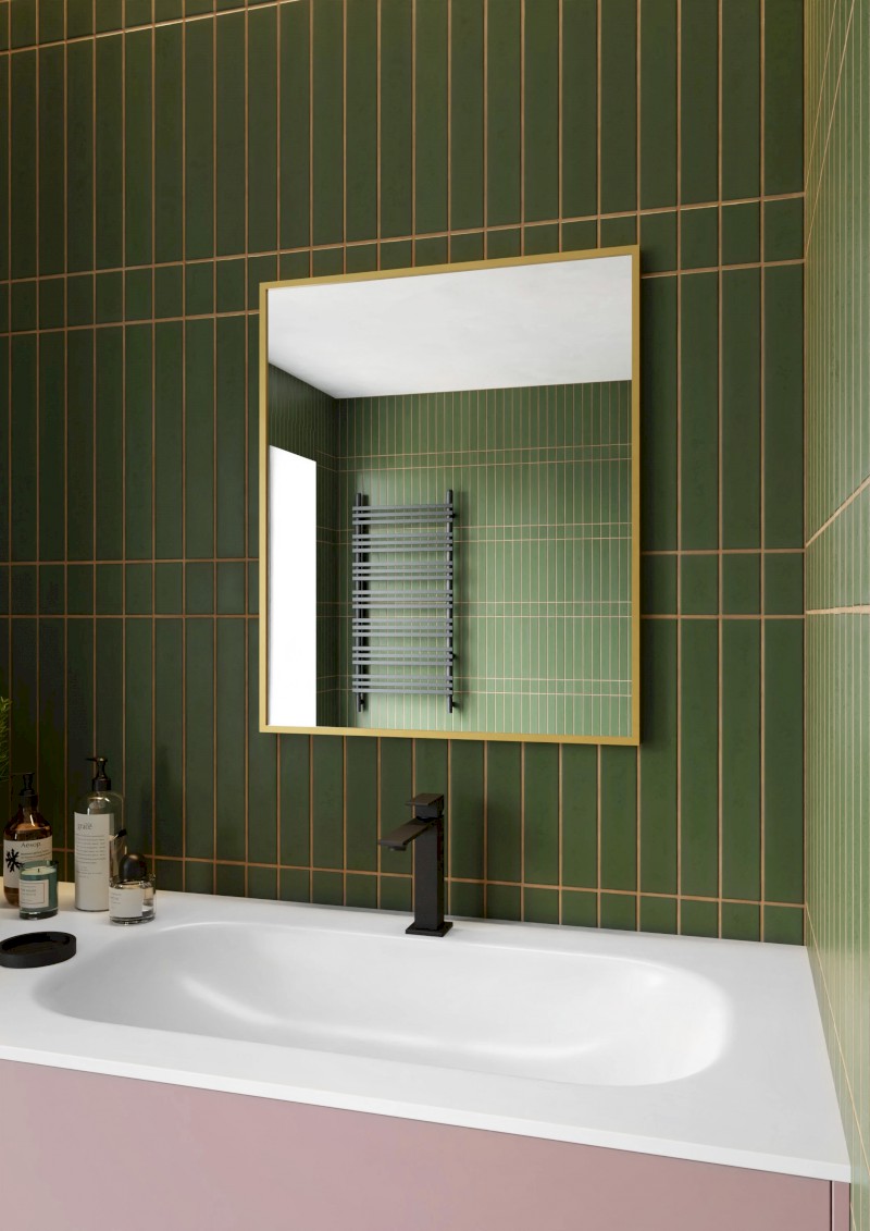 NOTION SLIM zrcadlo v rámu 60x80cm, zlato mat NT860G