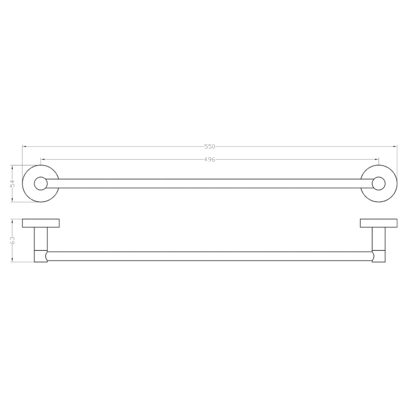 Magnetický držák ručníků 55cm XJ439