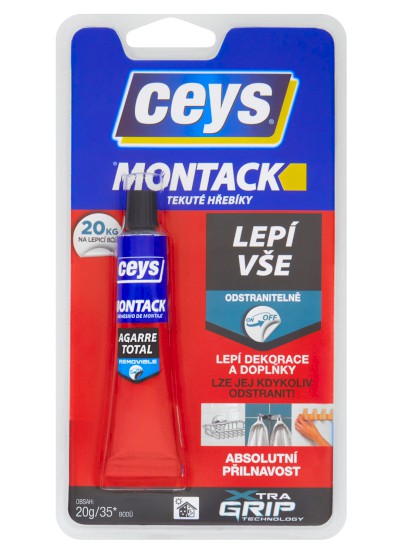 MONTACK LEPÍ VŠE ODSTRANITELNĚ, lepidlo, 20g 42507400