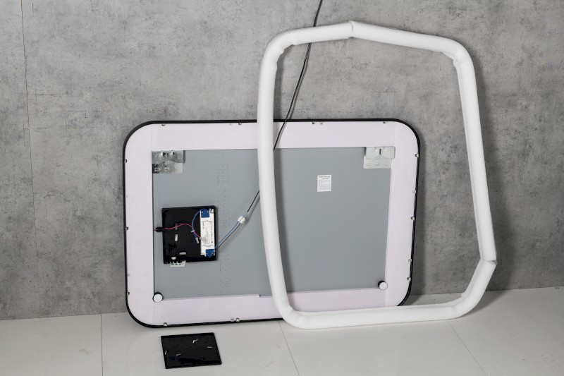 CETIS zrcadlo s LED osvětlením 100x70cm, černá mat CT100