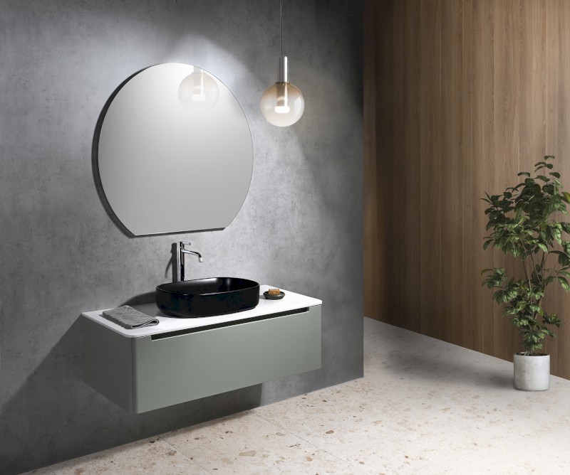 DARA CUT zrcadlo s LED podsvícením 20W, ø 100x90cm, topná fólie 34900CI