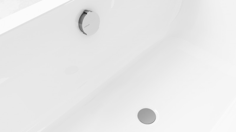 Vanová souprava s napouštěním, bovden, délka 1000mm, zátka 72mm, chrom 71855