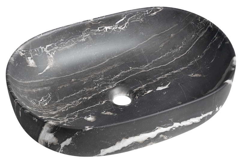 CALEO keramické umyvadlo na desku, 60x42cm, carnico mramor CA590CM