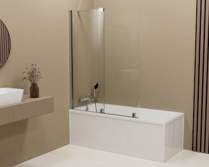 ROLLS vanová zástěna 1400x1500mm, čiré sklo BS-R140