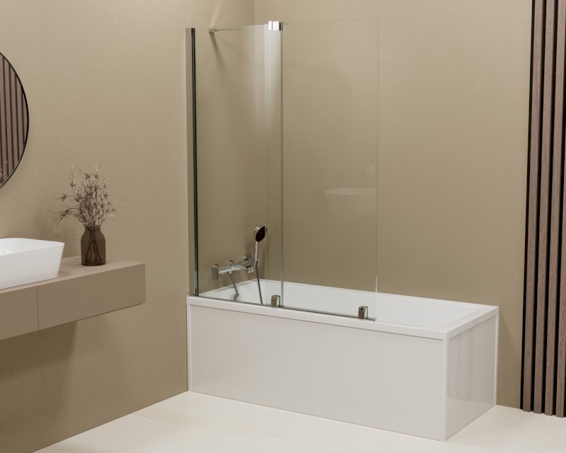 ROLLS vanová zástěna 1400x1500mm, čiré sklo BS-R140