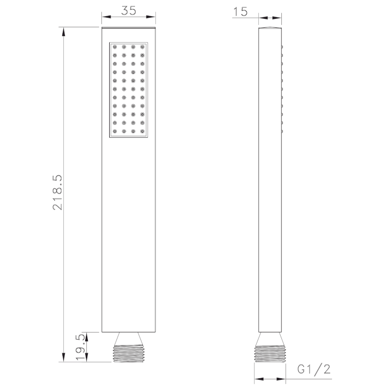 Ruční sprcha, 219mm, zlato DO316