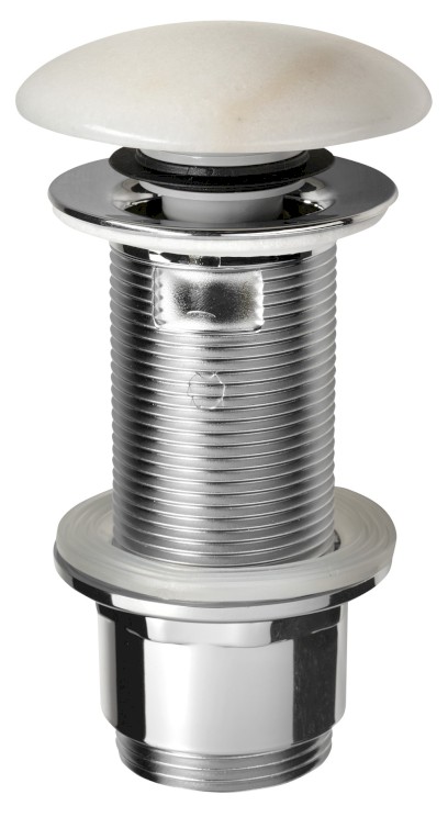 BLOK umyvadlová výpust 5/4“, click-clack, zátka leštěný bílý mramor 2401-921