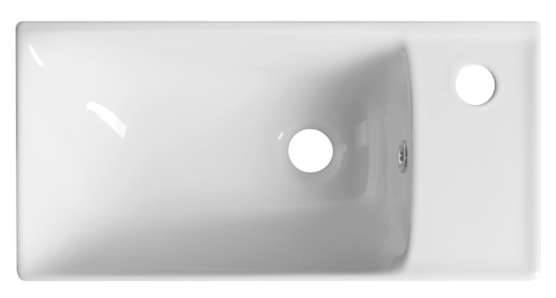 NUALI keramické umývátko 50x25cm, baterie vpravo, bílá TU0122