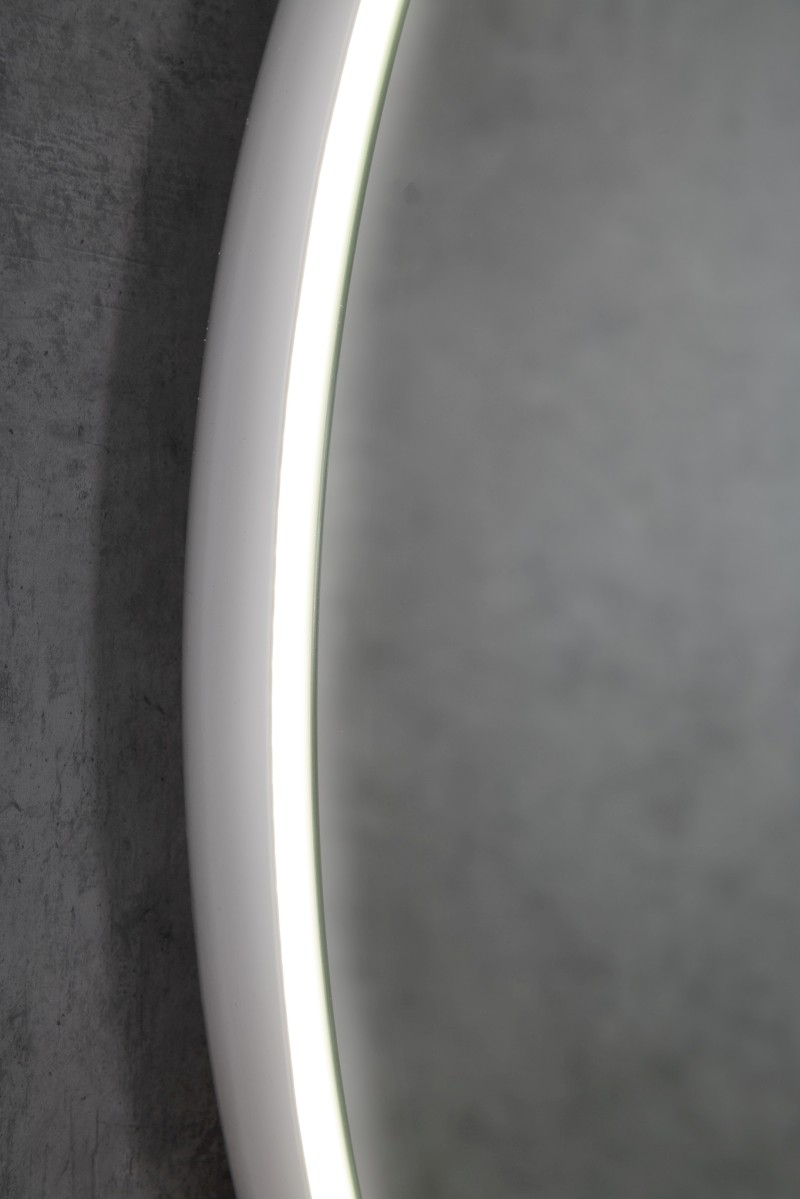 FLOAT kulaté zrcadlo s LED podsvícením ø 60cm, bílá 22559