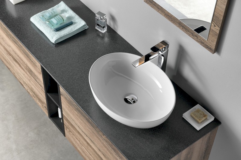 TREOS pracovní deska 1466x513 mm, rockstone, bílá mat TX147-0101