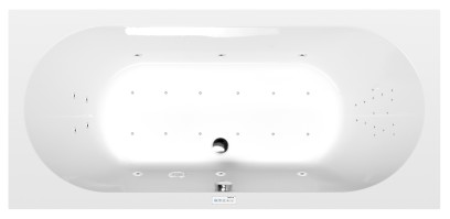 LEVANA hydromasážní vana, 170x80x39cm,Highline Hydro-Air, chrom 71745.6010