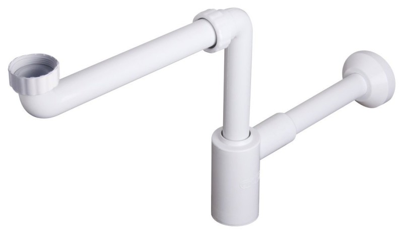 CRONO umyvadlový sifon šetřící místo, 5/4