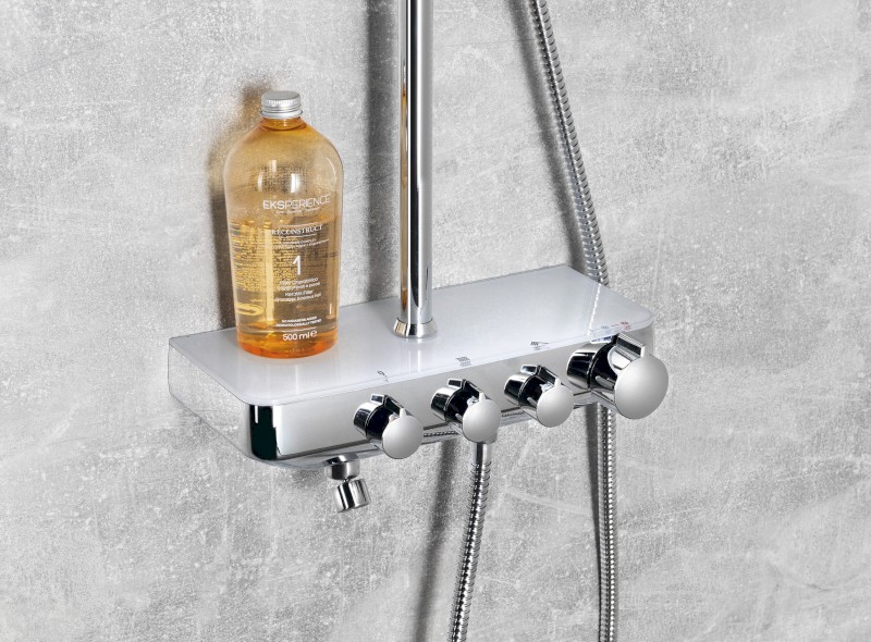 FARRAO sprchový sloup s baterií a napouštěním, chrom SL450