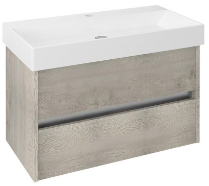 NIRONA umyvadlová skříňka 82x51,5x43 cm, dub Mocca NR085-1212