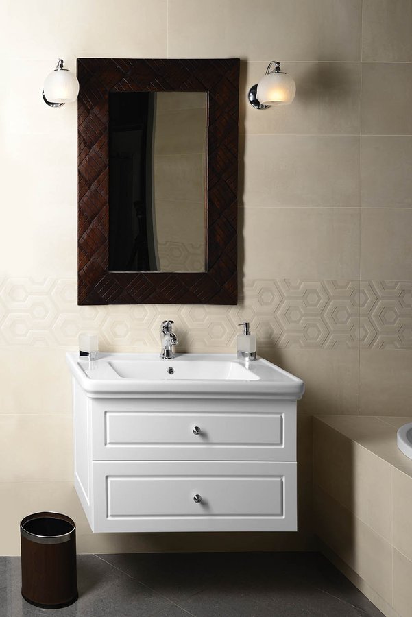 VIOLETA umyvadlová skříňka 83x52x46cm, bílá pololesk VI090-3131