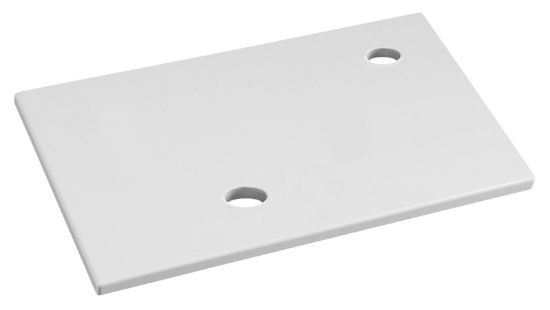 MINOR deska pod umývátko 40x22,5cm, baterie vpravo, litý mramor, bílá MR405