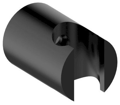 Držák sprchy kulatý, pevný, černá mat 1205-15B