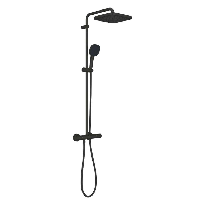 Vitalio Comfort Sprchový set s termostatem, 25x25 cm, 2 proudy, matná černá GROHE 266962431