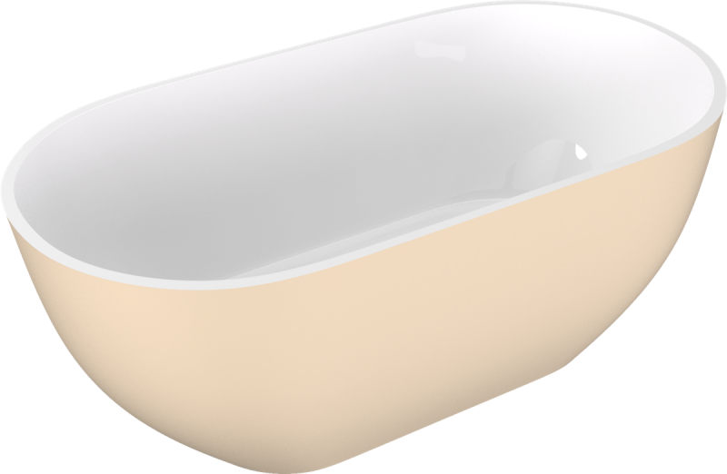 REDUTA volně stojící vana litý mramor 171x81x58cm, bílá/béžová mat 71842.82